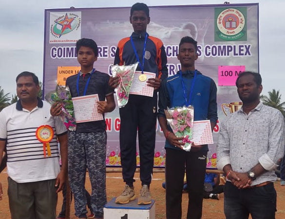 South zone state level CBSE CLUSTER VI-athletic meet -2019 Gold Medal Winner - 100 Mtr