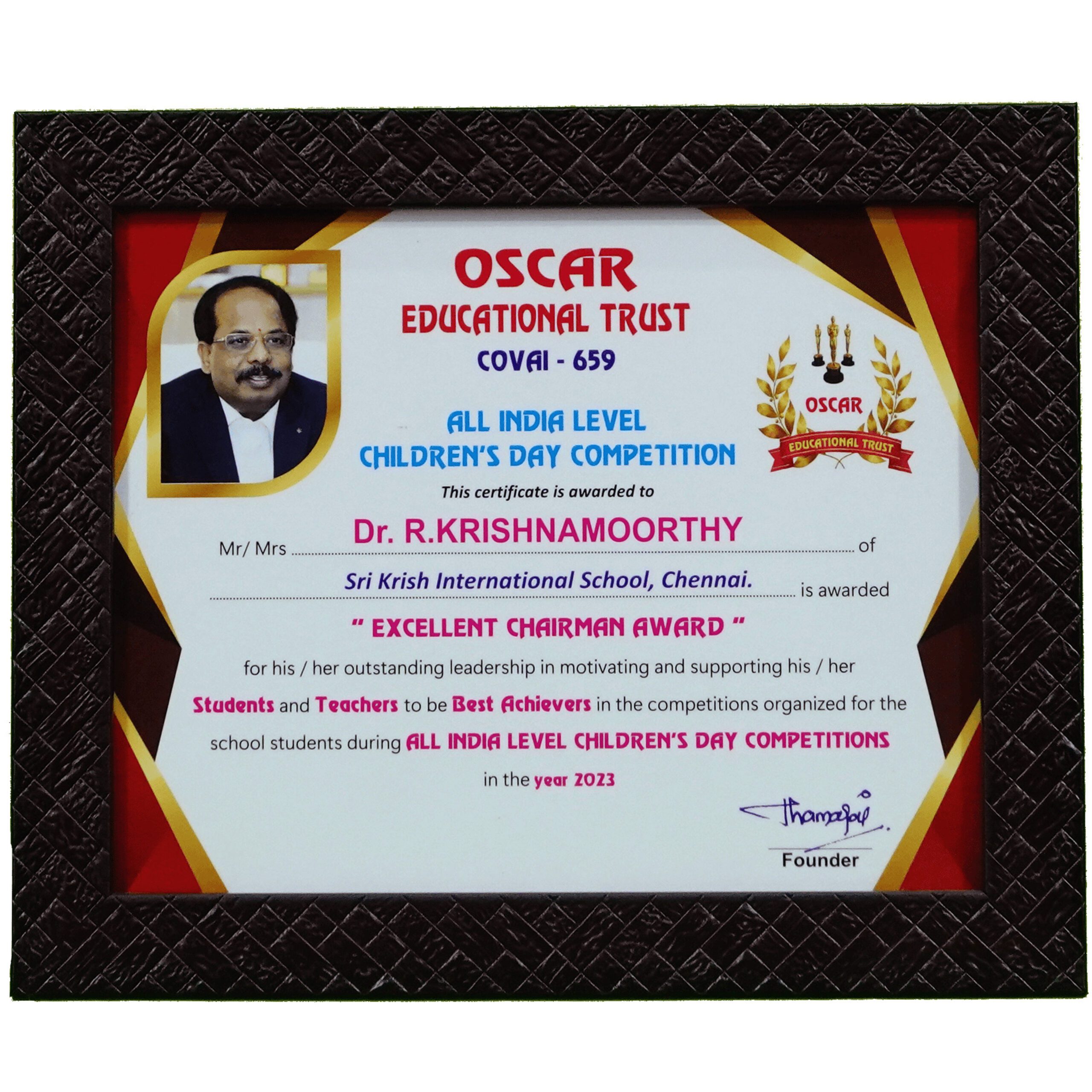 Oscar Excellent Chairman Award 2023